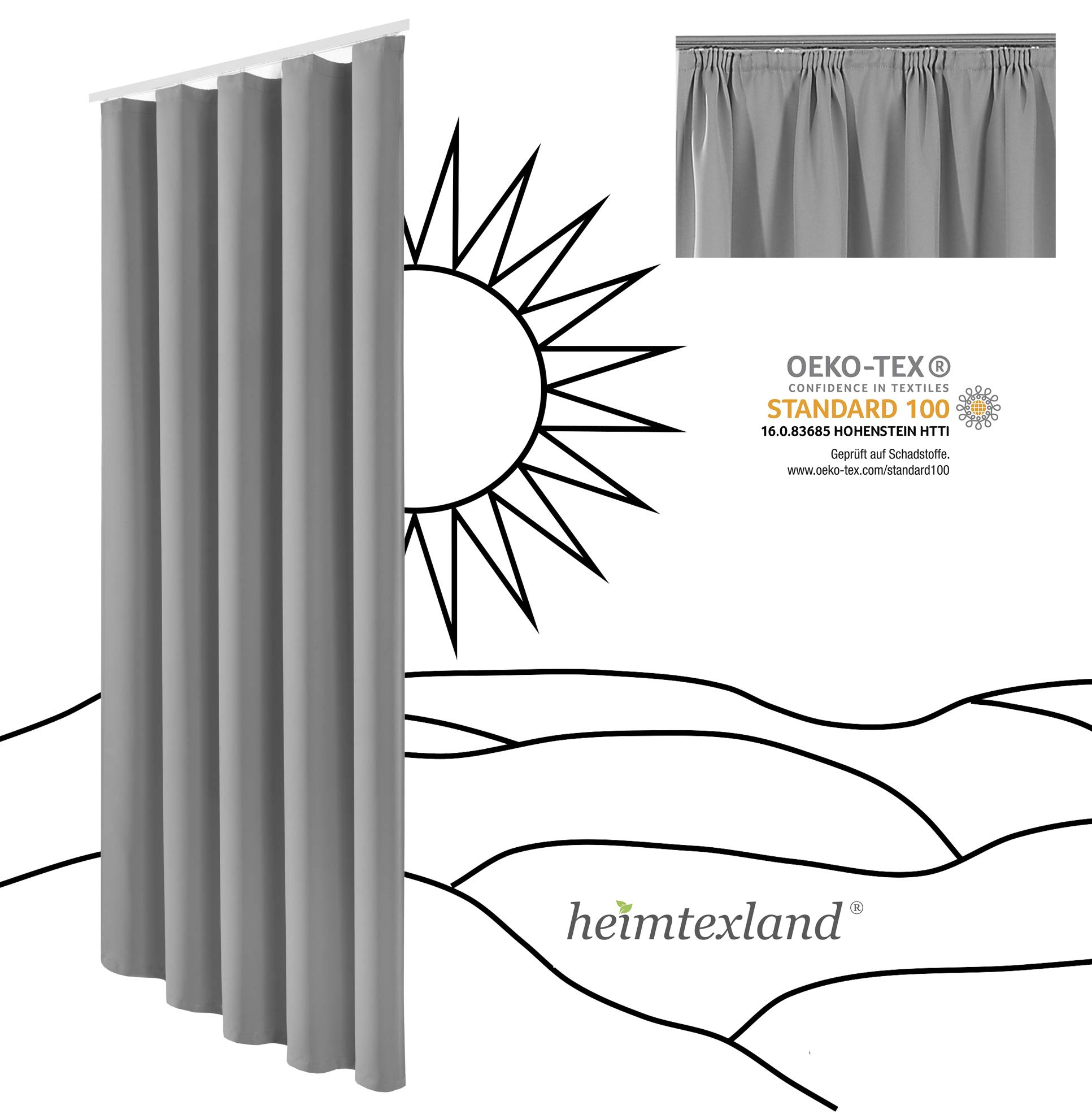 heimtexland Sterne Typ639 Verdunklungsgardine 175x135 cm Nachtblau