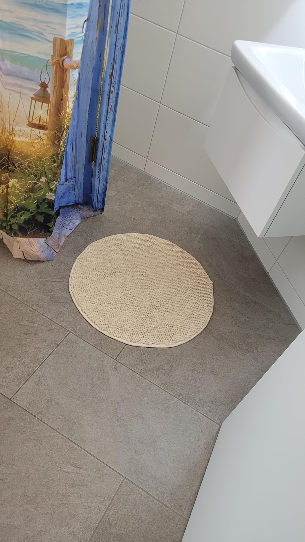 heimtexland Typ771 Badteppich 50x80 Grün Chenille saugstark