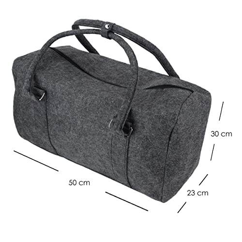 heimtexland Typ770 Reisetasche 50 cm dunkelgrau Filz Weekender