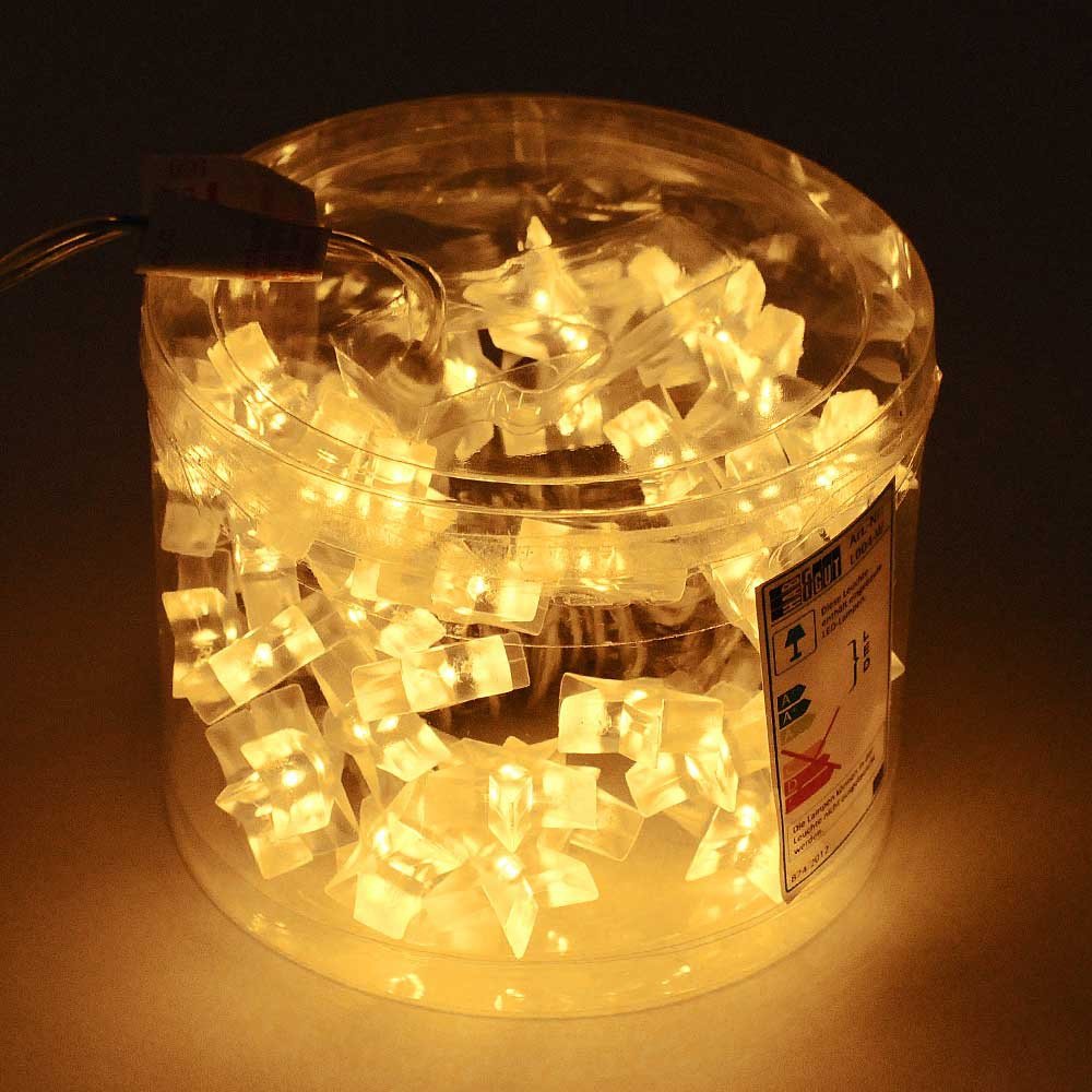 HAB & GUT L004-W Lichterkette Stern warmweiß 5 m