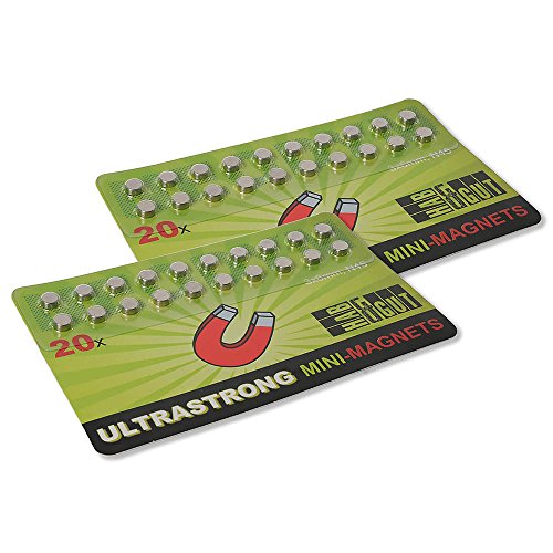 HAB & GUT MC00V-40-40 Mini Magnete 40 Stück 6x3mm extra stark