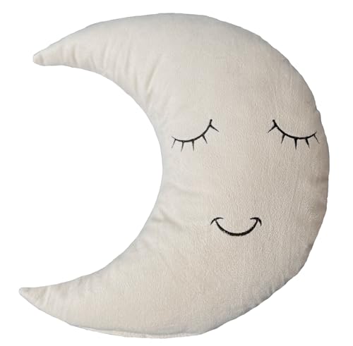 heimtexland Typ916 Mond Kuschelkissen Creme mit Gesicht