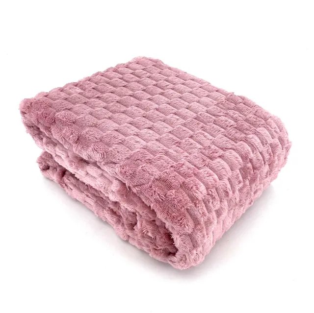 heimtexland Typ905 Kuscheldecke 150x200 Altrosa Flanell extraweich