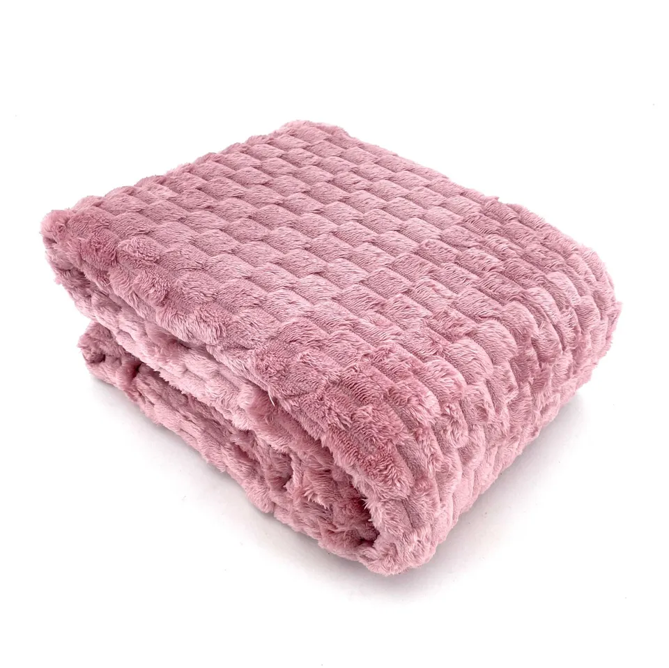 heimtexland Typ905 Kuscheldecke 150x200 Altrosa Flanell extraweich