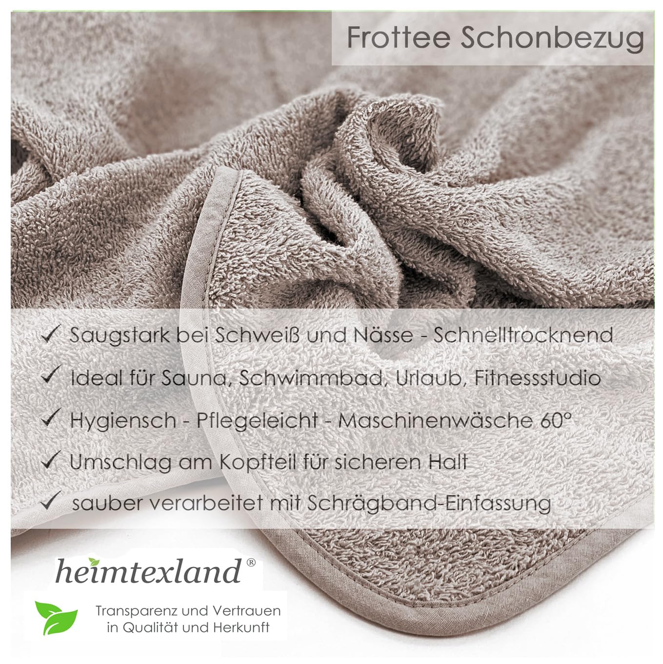 heimtexland Typ772 Hochlehner Stuhlauflage taupe 60x130 saugstark