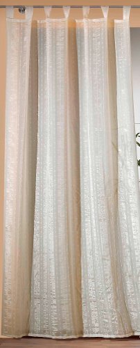 heimtexland Schlaufenschal Gardine 245x140 cm Natur halbtransparent