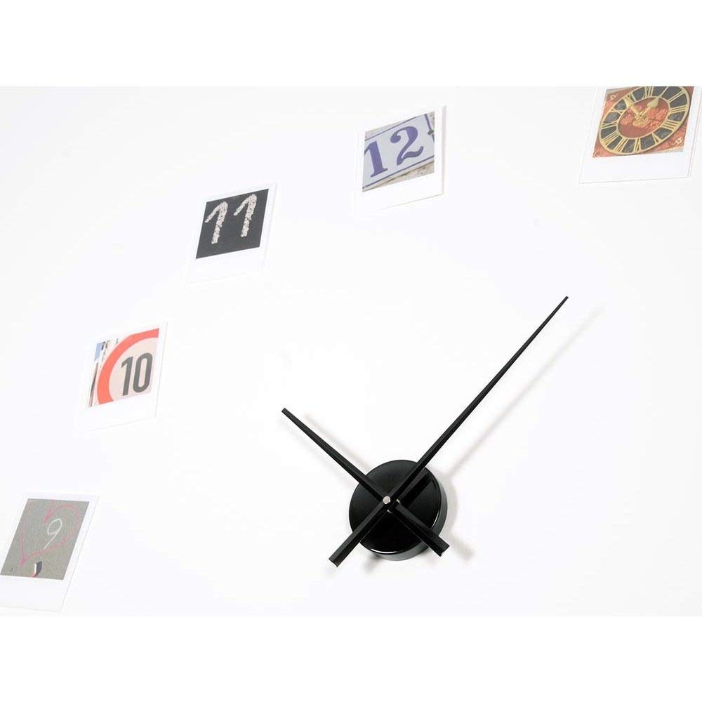 HAB & GUT Big TIME Wanduhr Aluminium Schwarz 50cm o.Ziffern
