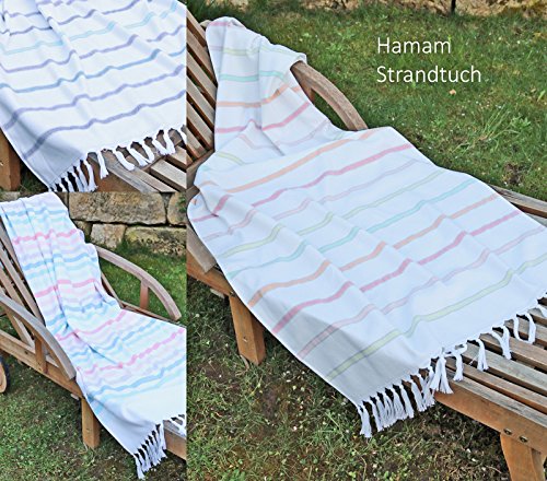 heimtexland Typ435 Hamamtuch 80x160cm Dunkle Streifen Baumwolle