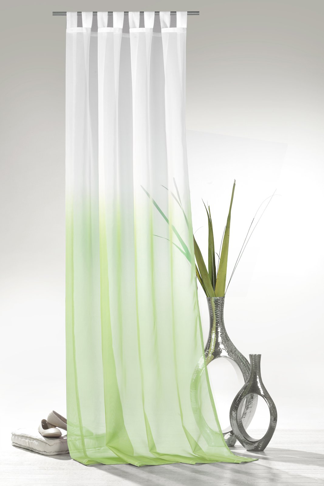 heimtexland Typ501 Ösenschal 245x140 Türkis transparent