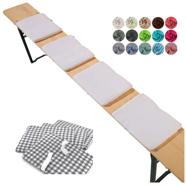 heimtexland Typ859 Sitzkissen 4er Set weiß 25x36 cm