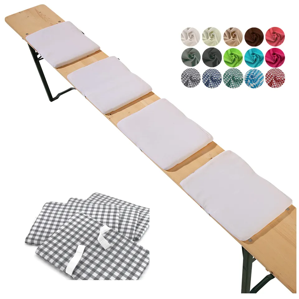 heimtexland Typ859 Sitzkissen 4er Set weiß 25x36 cm