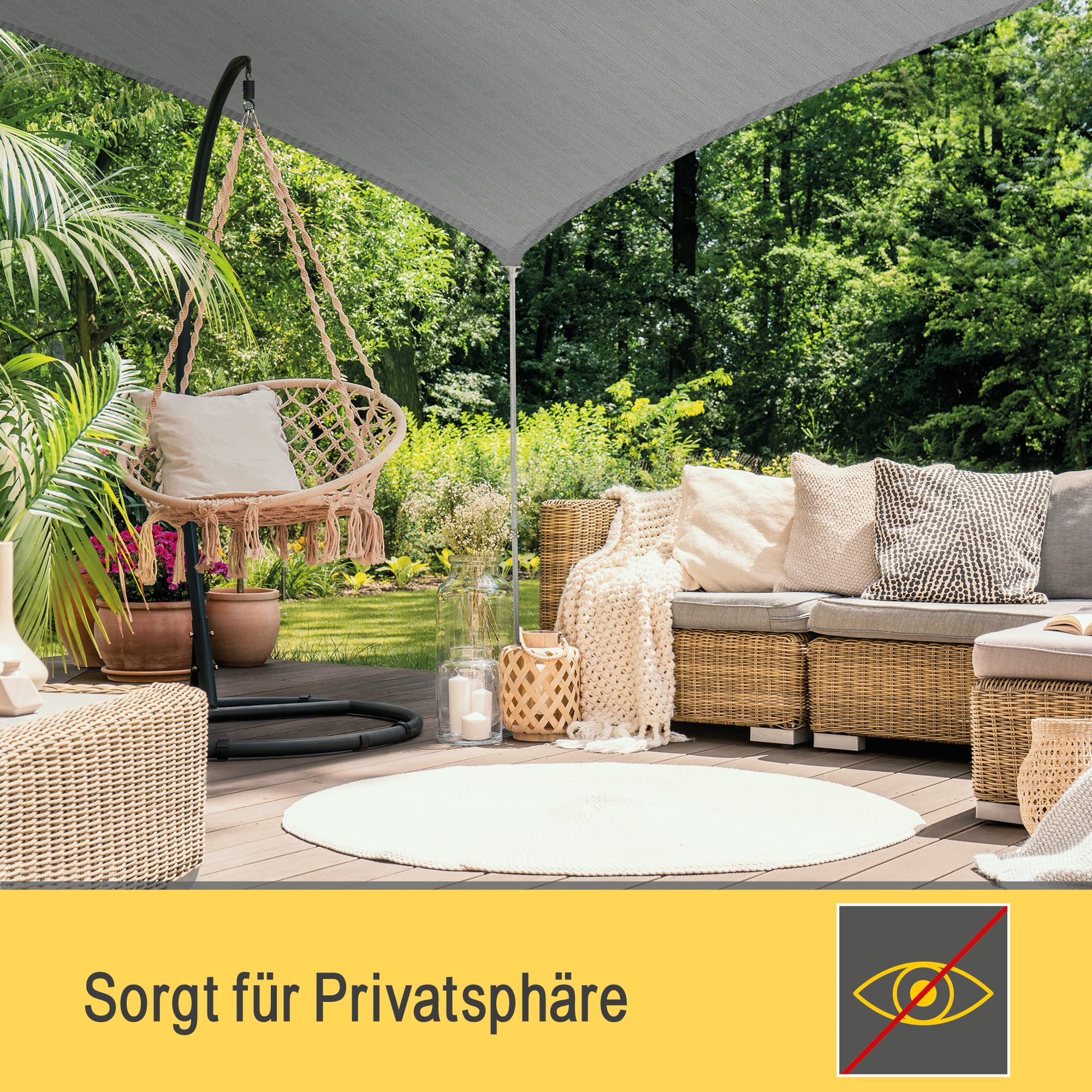 Sol Royal SolVision Sonnensegel Grau wasserdurchlässig