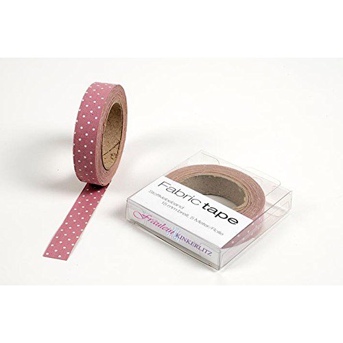 HAB & GUT Fräulein Kinkerlitz TT011V Stoffband Punkte Altrosa 5 m