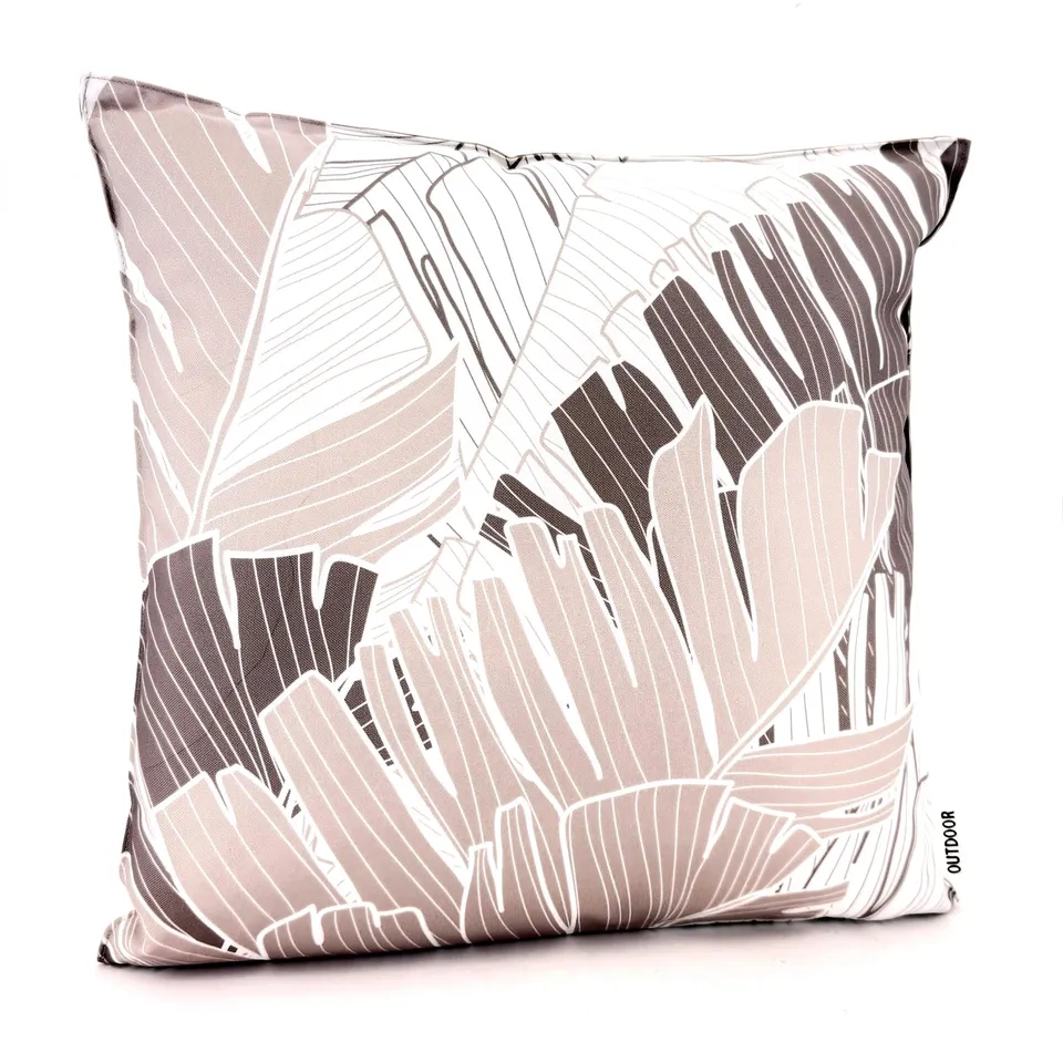 heimtexland Typ906 Outdoorkissen 45x45 cm beige Blatt