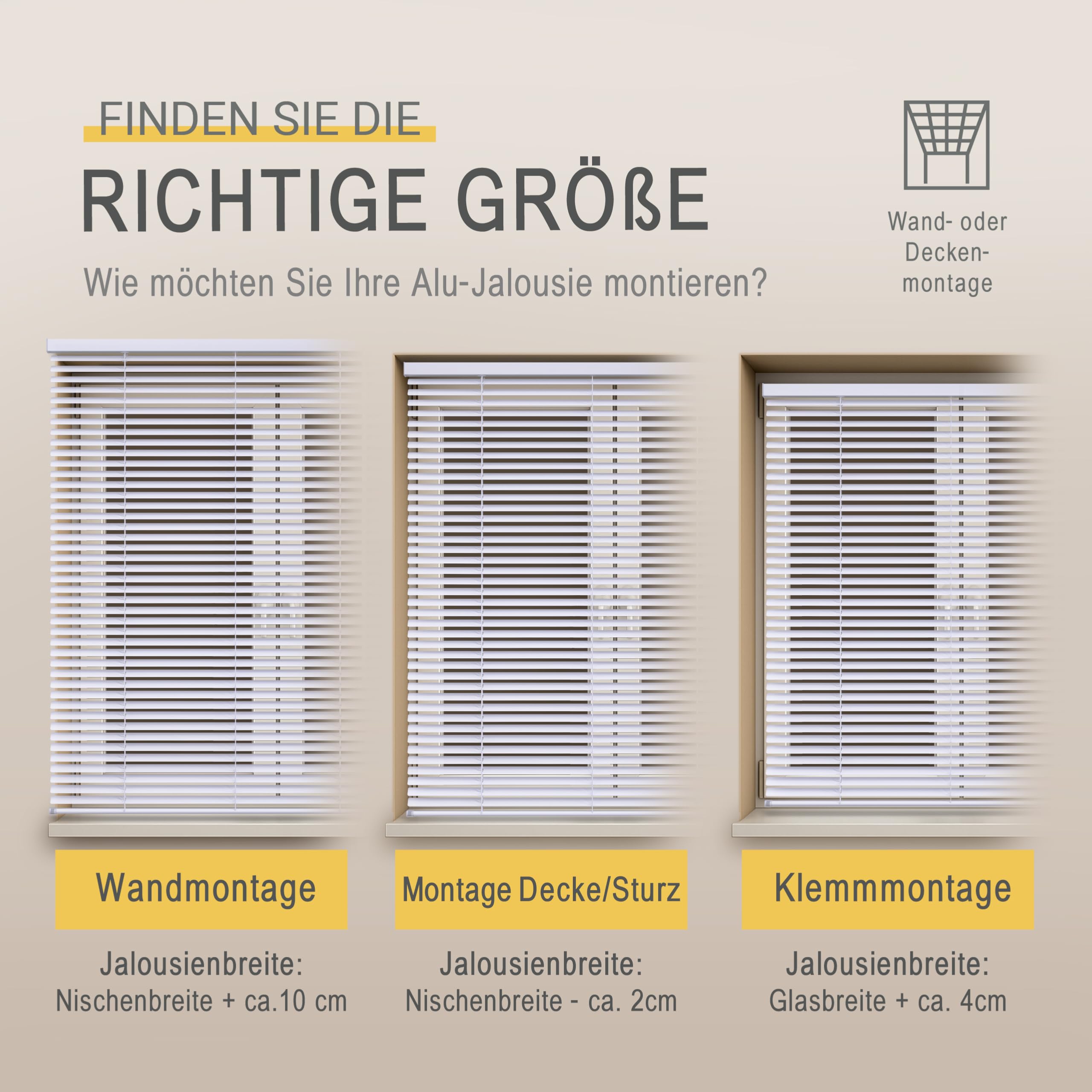 Sol Royal Alu Jalousie 25mm B80x175 Weiß Glänzend zum Klemmen
