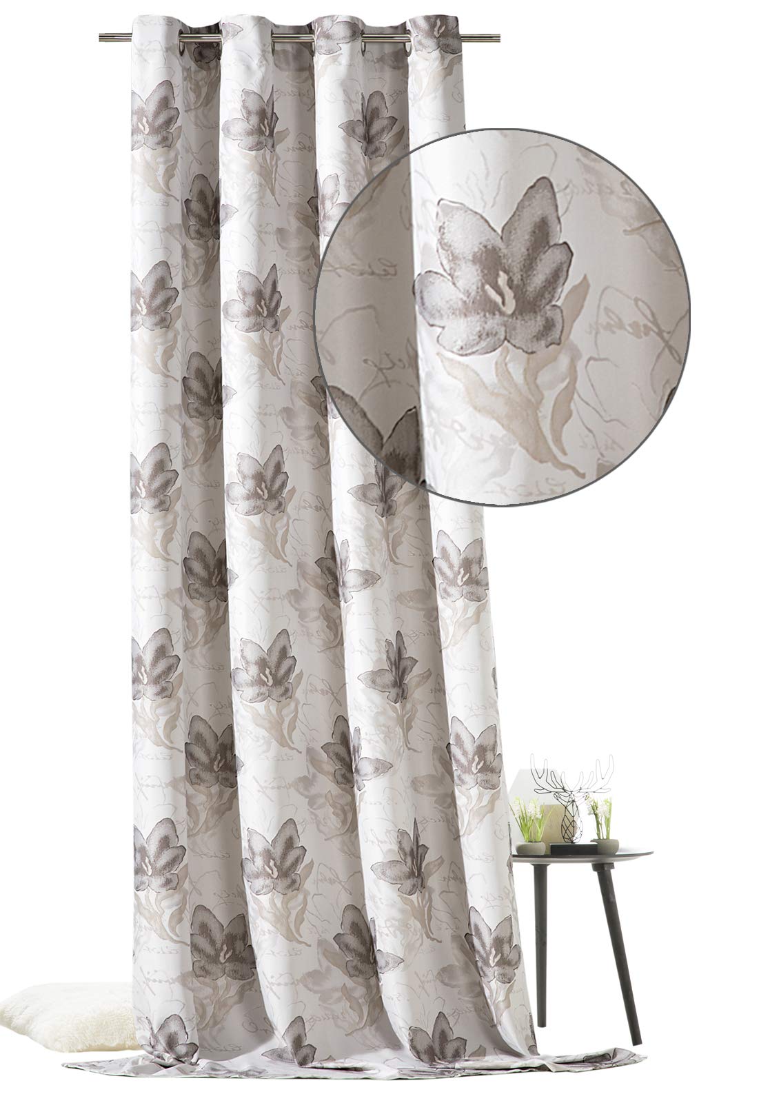 heimtexland Typ701 Ösenschal 245x140 Aubergine blickdicht