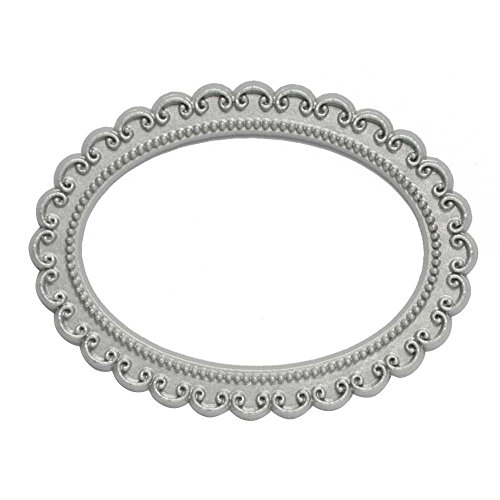 HAB & GUT Oval Magnetbilderrahmen Silber 7,7x10 cm für Metalltafel
