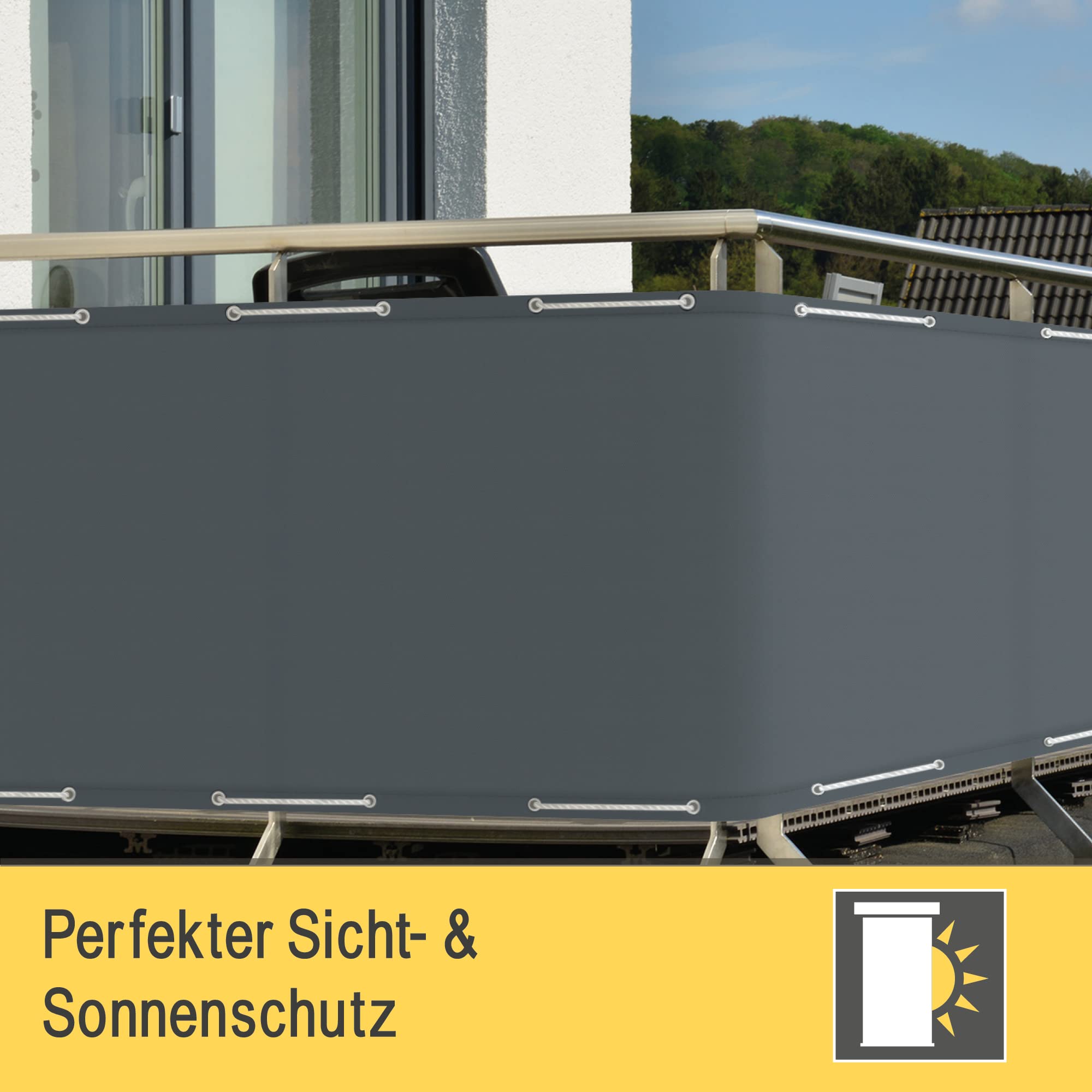 Sol Royal SolVision PB2 Balkonsichtschutz 90x600 Grau