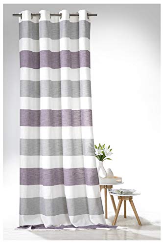 heimtexland Typ633 Ösenschal 245x140 cm Lila halbtransparent