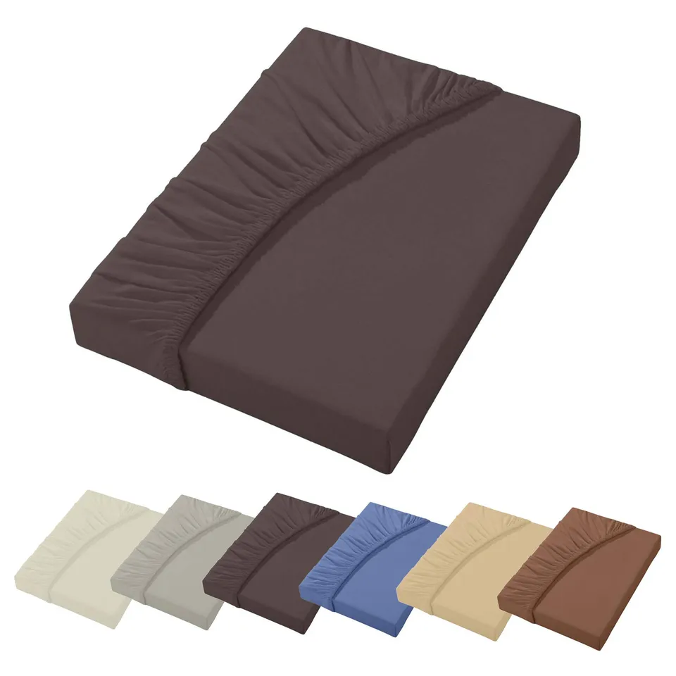 heimtexland Luxury Typ723 Spannbettlaken 150x200 anthrazit Baumwolle