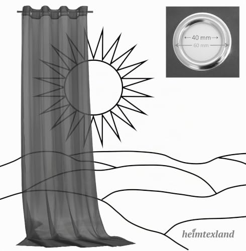 heimtexland Typ633 Ösenschal 245x140 cm Lila halbtransparent
