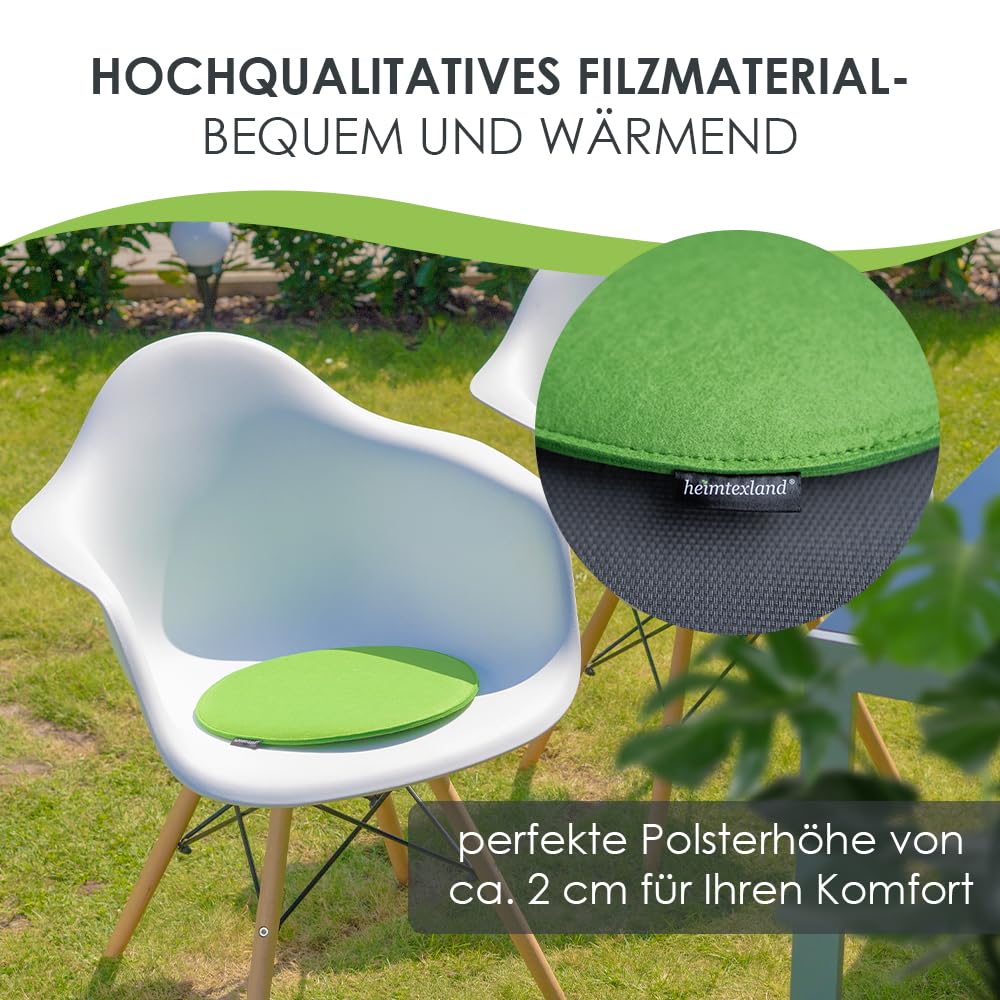 heimtexland Typ631 Sitzkissen Filz 35x35 cm 2 Stück