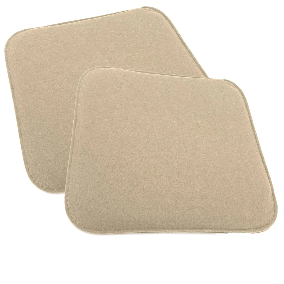 heimtexland Typ631 Sitzkissen Filz 35x35 cm Sand 2 Stück abwaschbar