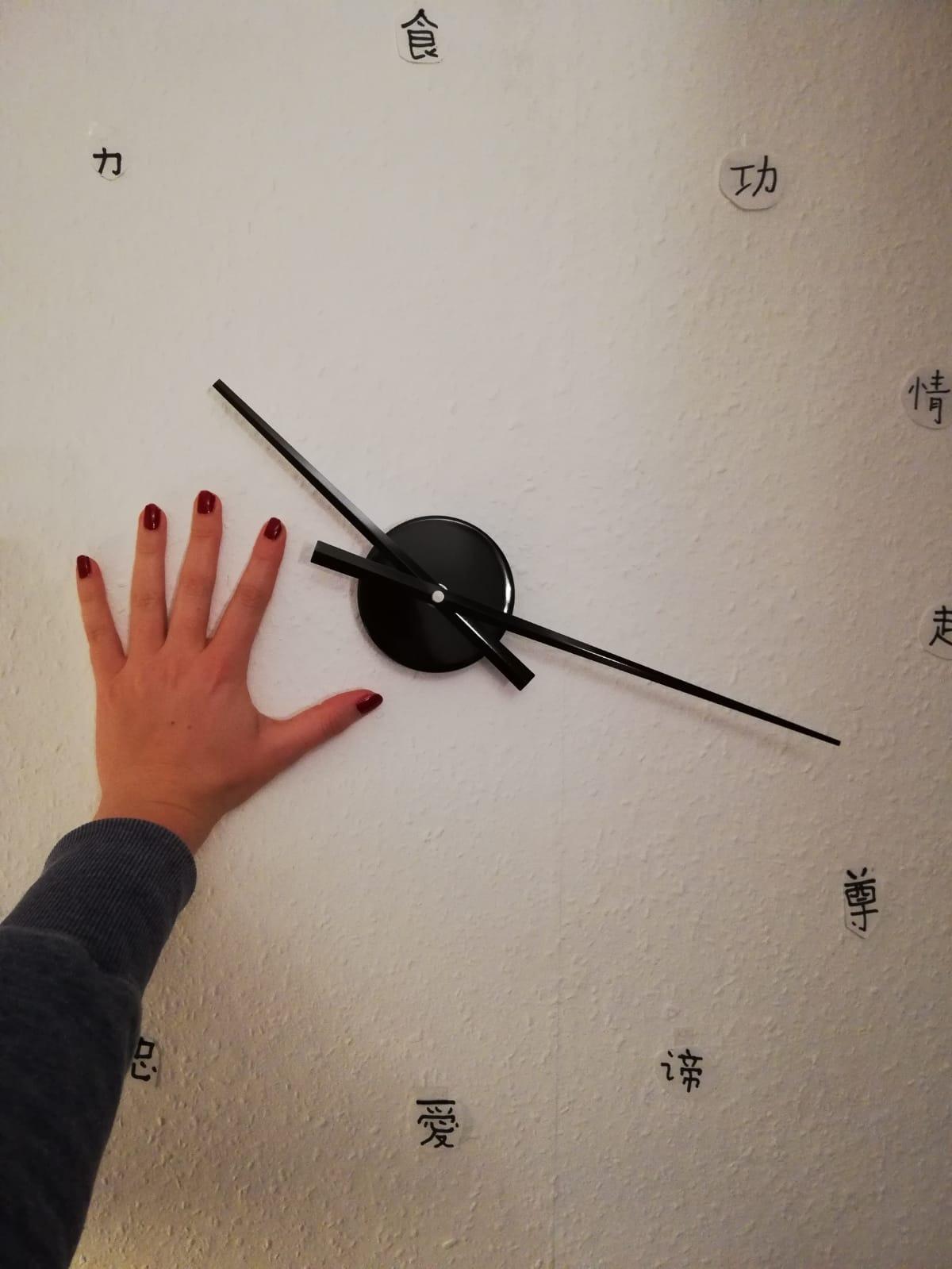 HAB & GUT Big TIME A01V10 Wanduhr schwarz 50 cm leise
