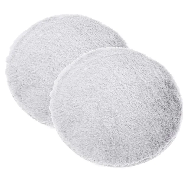 heimtexland Typ838 Sitzkissen Fell 38cm Hellgrau 2er-Pack
