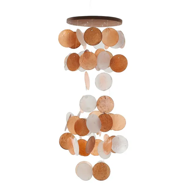 HAB & GUT HA106 Windspiel Braun-Orange-Weiß 60 cm Perlmutt