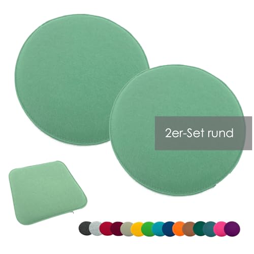 heimtexland Typ631 Sitzkissen rund 35x35 mint 2 Stück Filz