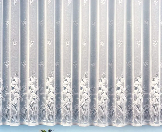 heimtexland Typ43 Store 160x300 weiß Blumen Allover