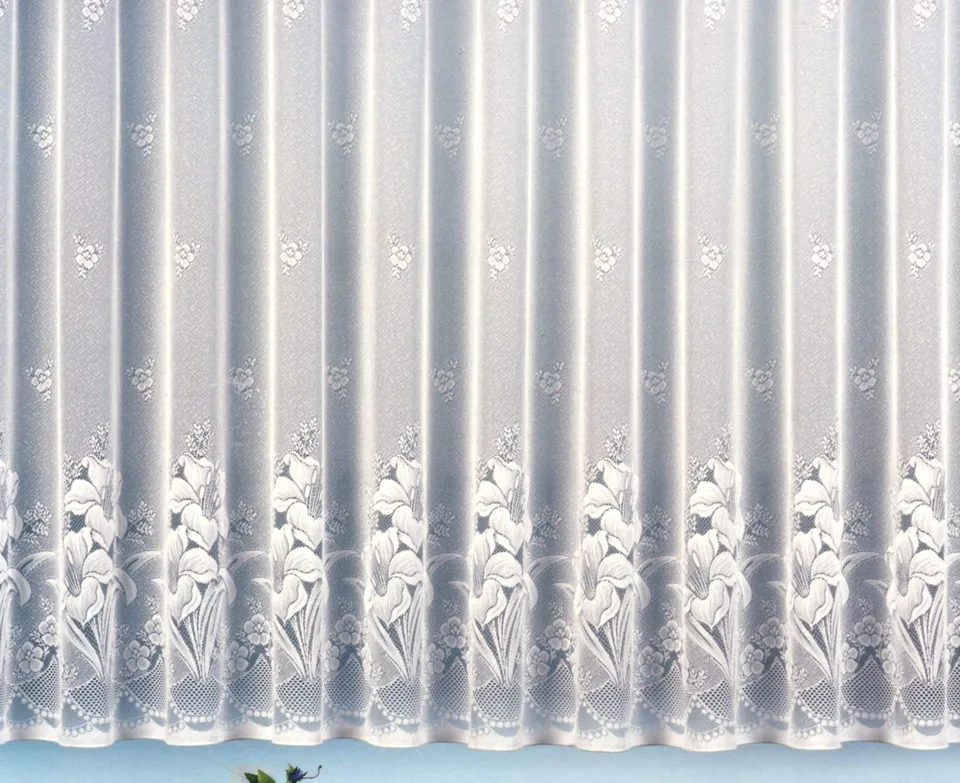 heimtexland Typ43 Store 160x300 weiß Blumen Allover
