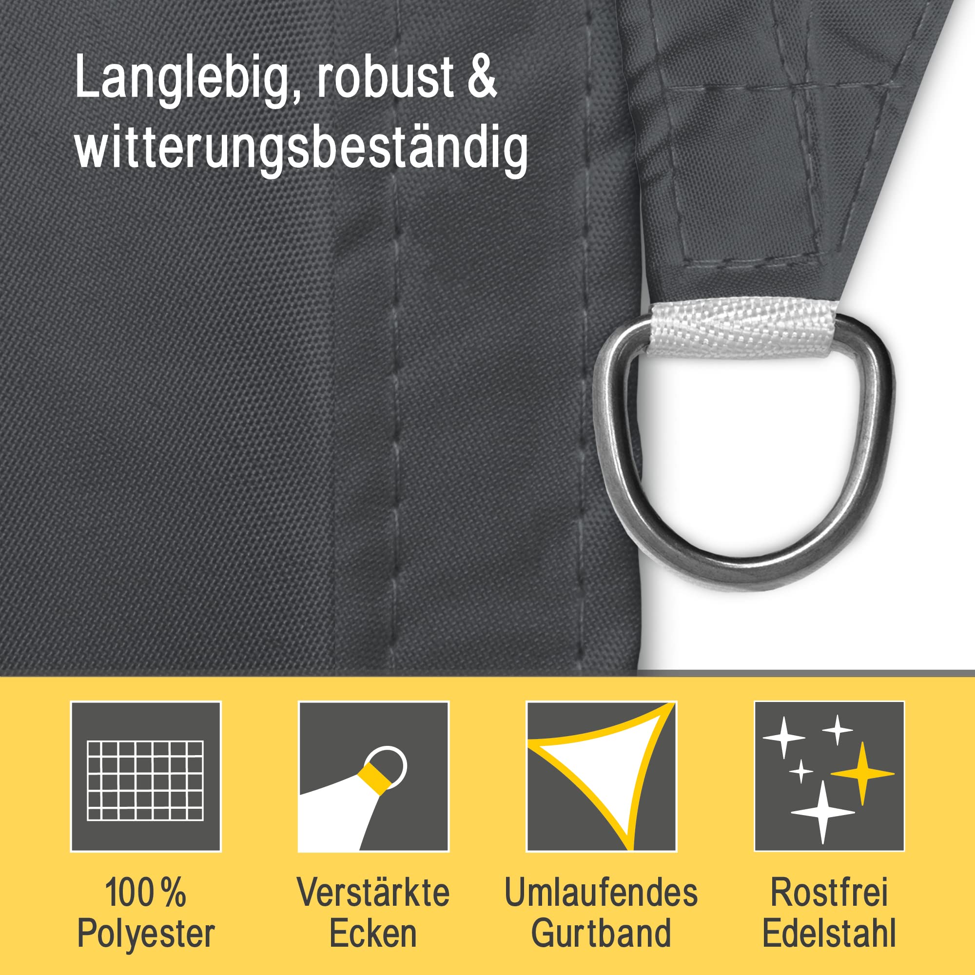 Sol Royal SolVision Sonnensegel Dreieck 5x5x7m Wasserdicht