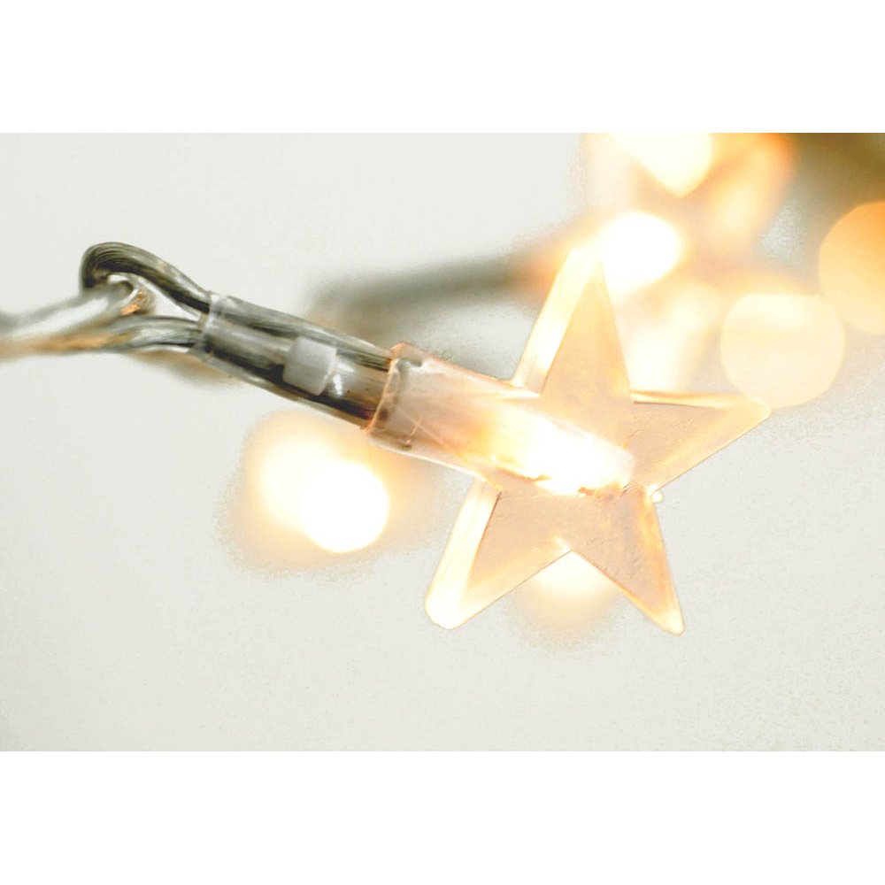 HAB & GUT L004-W Lichterkette Stern warmweiß 5 m