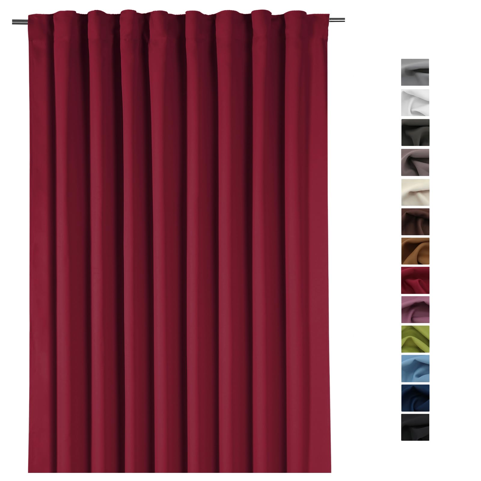 heimtexland Typ139 Gardine blickdicht 245x275 cm Dunkelblau