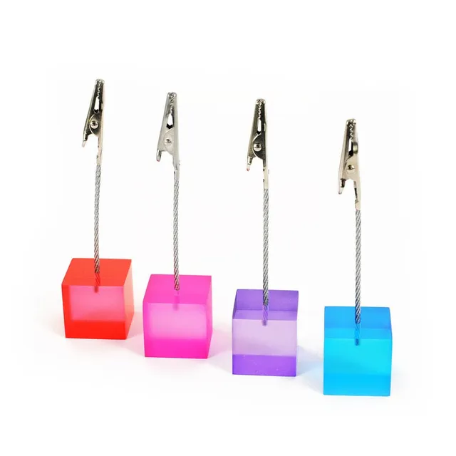 HAB & GUT CROCO-V-WB4 Kartenhalter Würfel bunt 4er Set Acryl