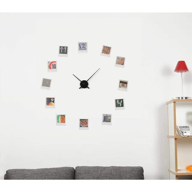 HAB & GUT Big TIME Wanduhr Aluminium Schwarz 50cm o.Ziffern