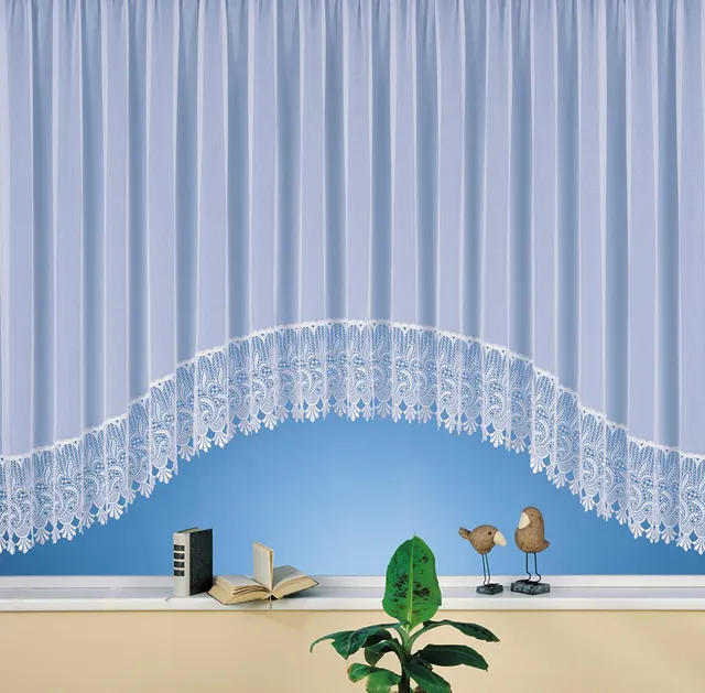 heimtexland Typ516 C-Bogen Store weiß 145x300 transparent