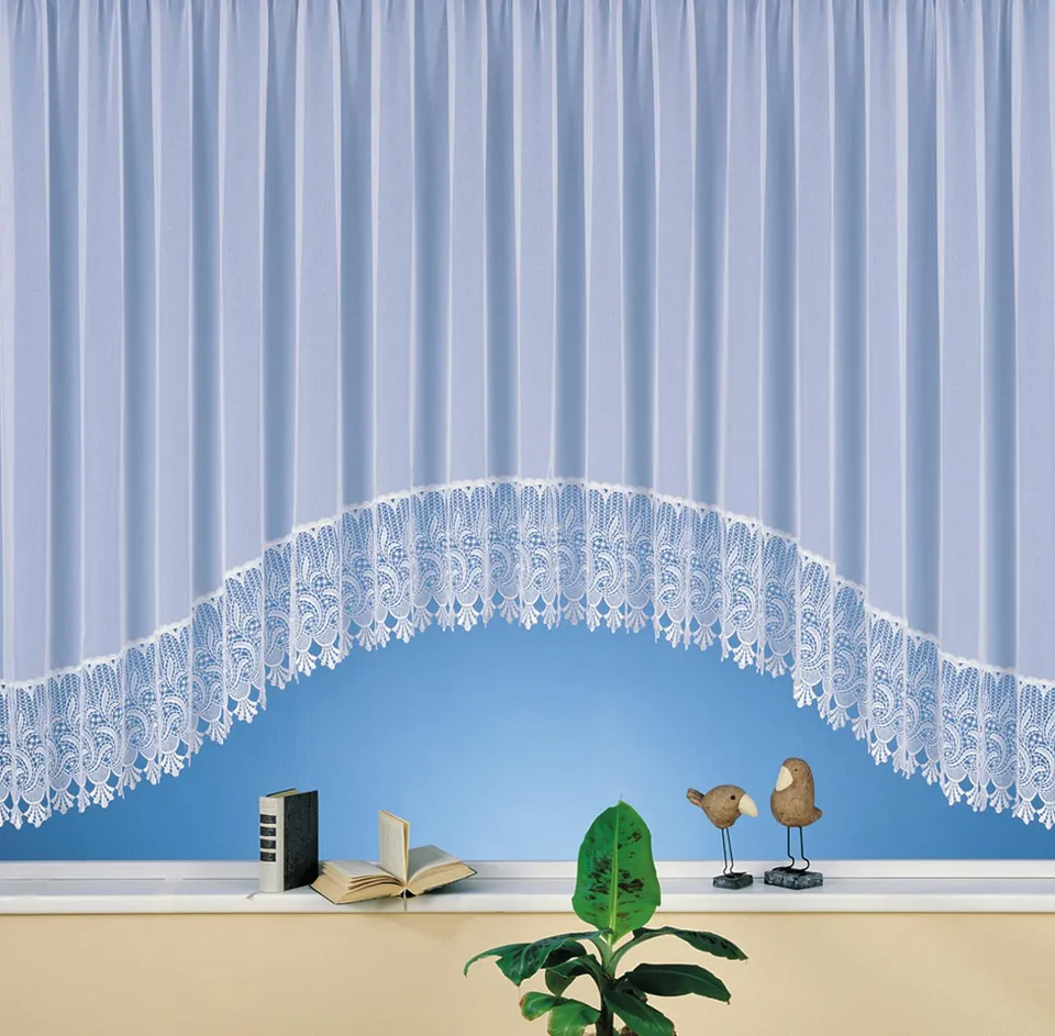 heimtexland Typ516 C-Bogen Store weiß 145x300 transparent