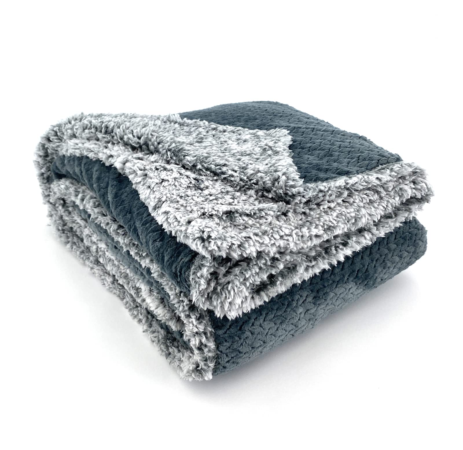 heimtexland Typ781 Sherpa Kuscheldecke 200x150 anthrazit extra warm