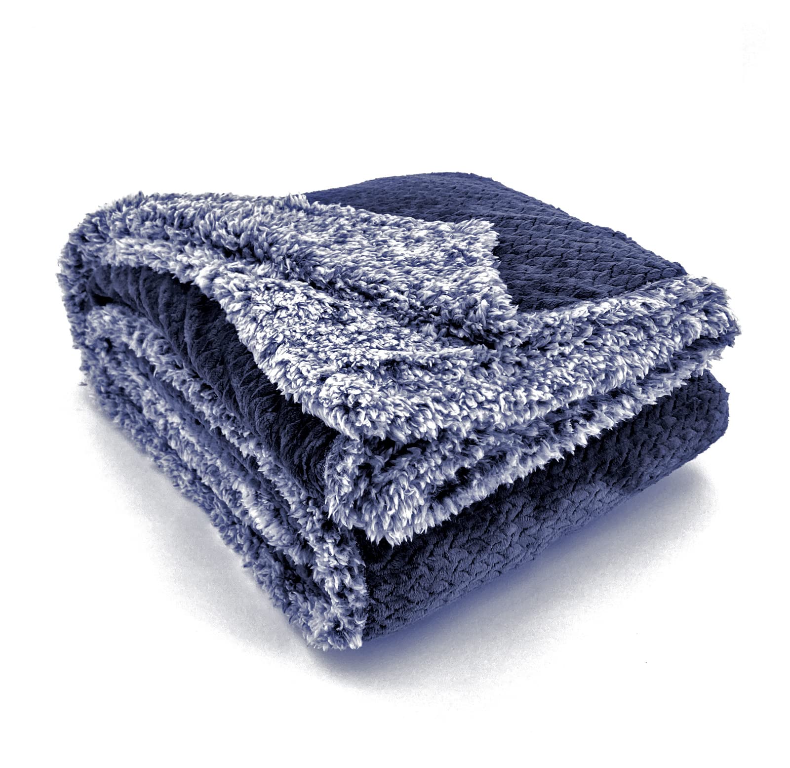 heimtexland Typ781 Kuscheldecke Navy 200x150 Sherpa warm