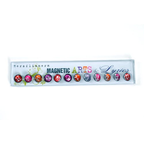 HAB & GUT Arts & Lyrics MC208V Kühlschrankmagnete Herzflimmern 12er Set