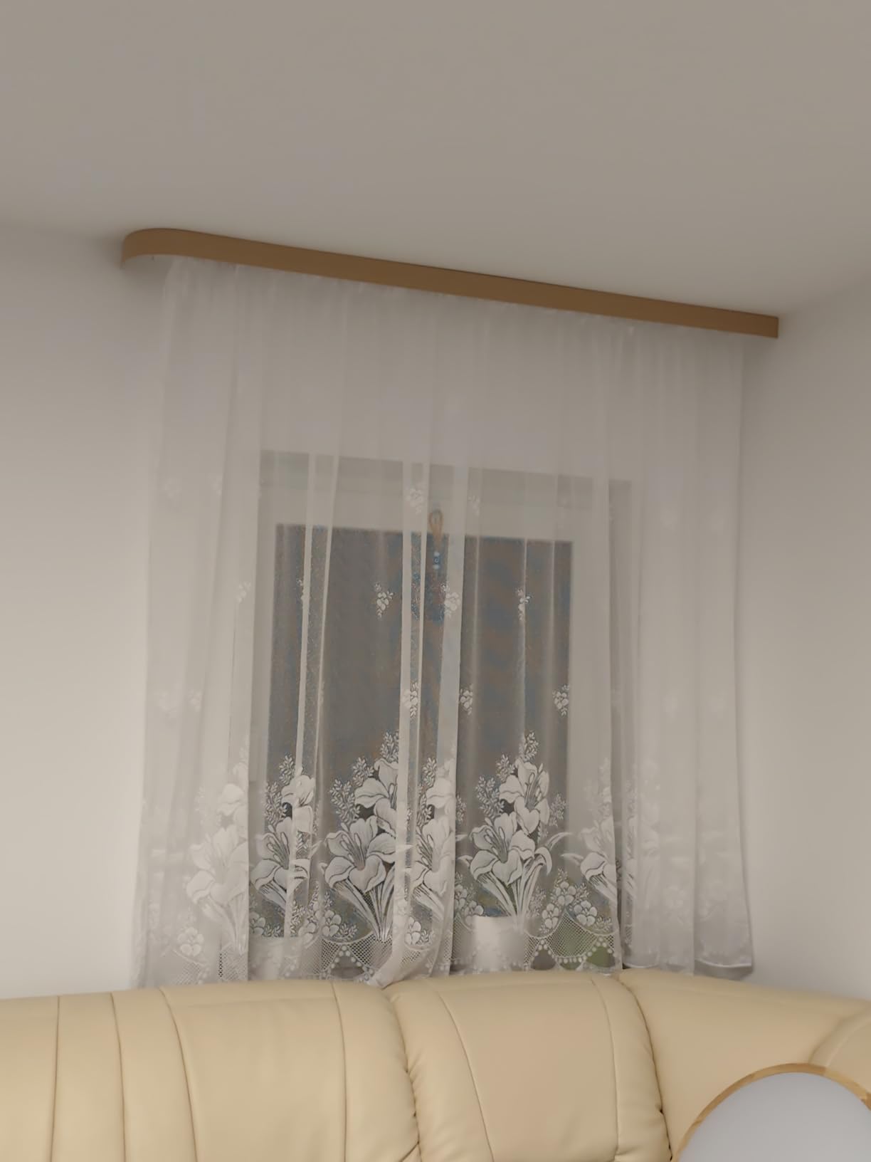 heimtexland Typ43 Store 160x300 weiß Blumen Allover