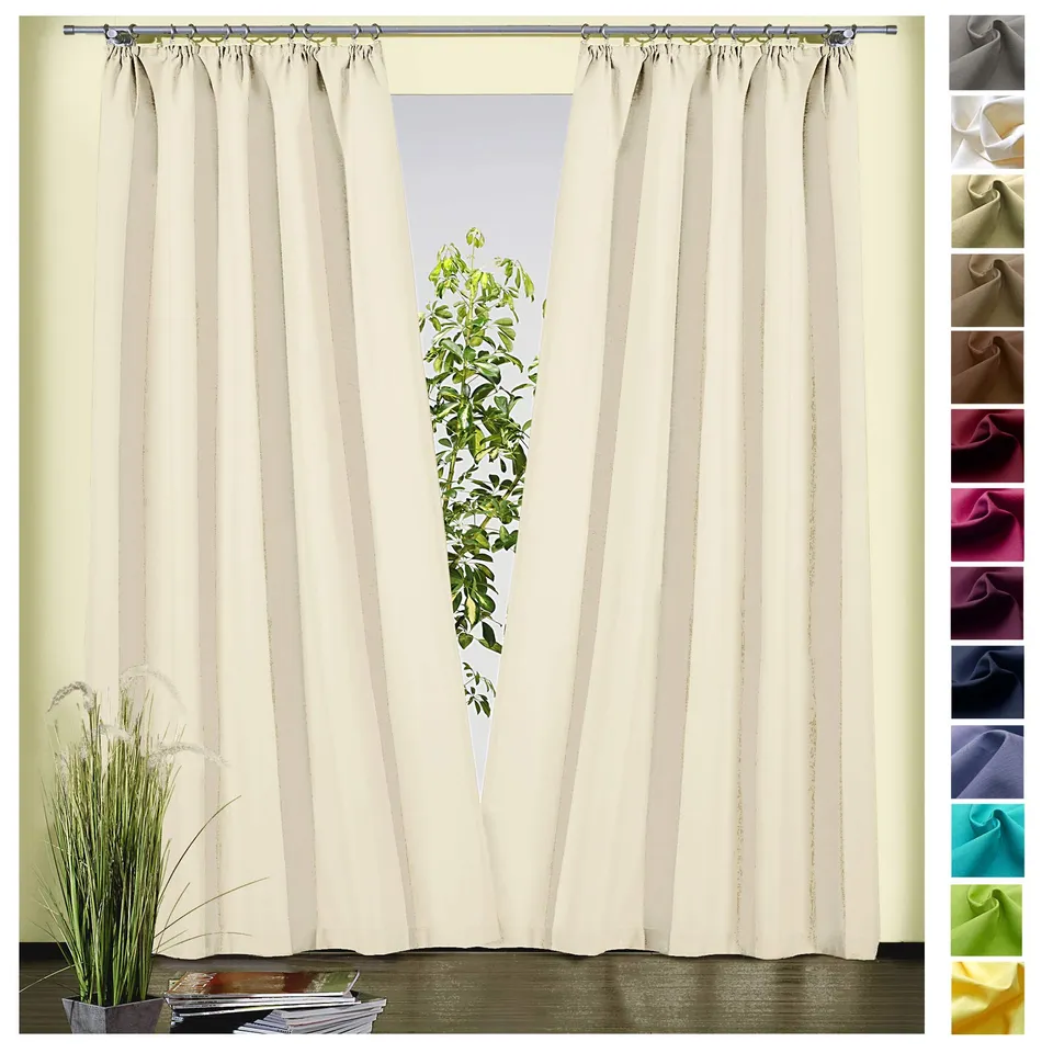 heimtexland Dekoschal Typ625 Vorhang 230x135 cm natur blickdicht