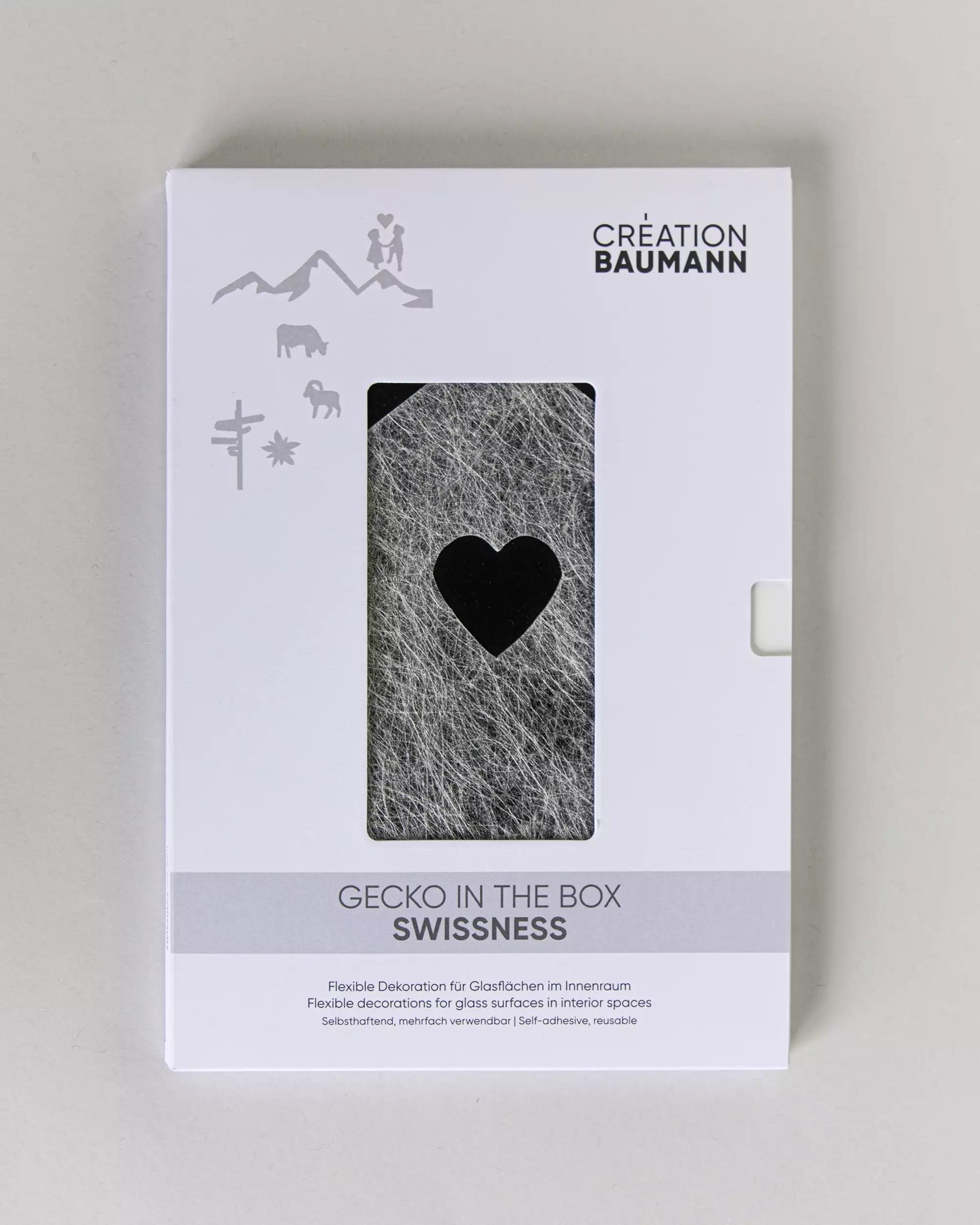 Création Baumann Gecko in the Box Swissness Hafttextil haftend