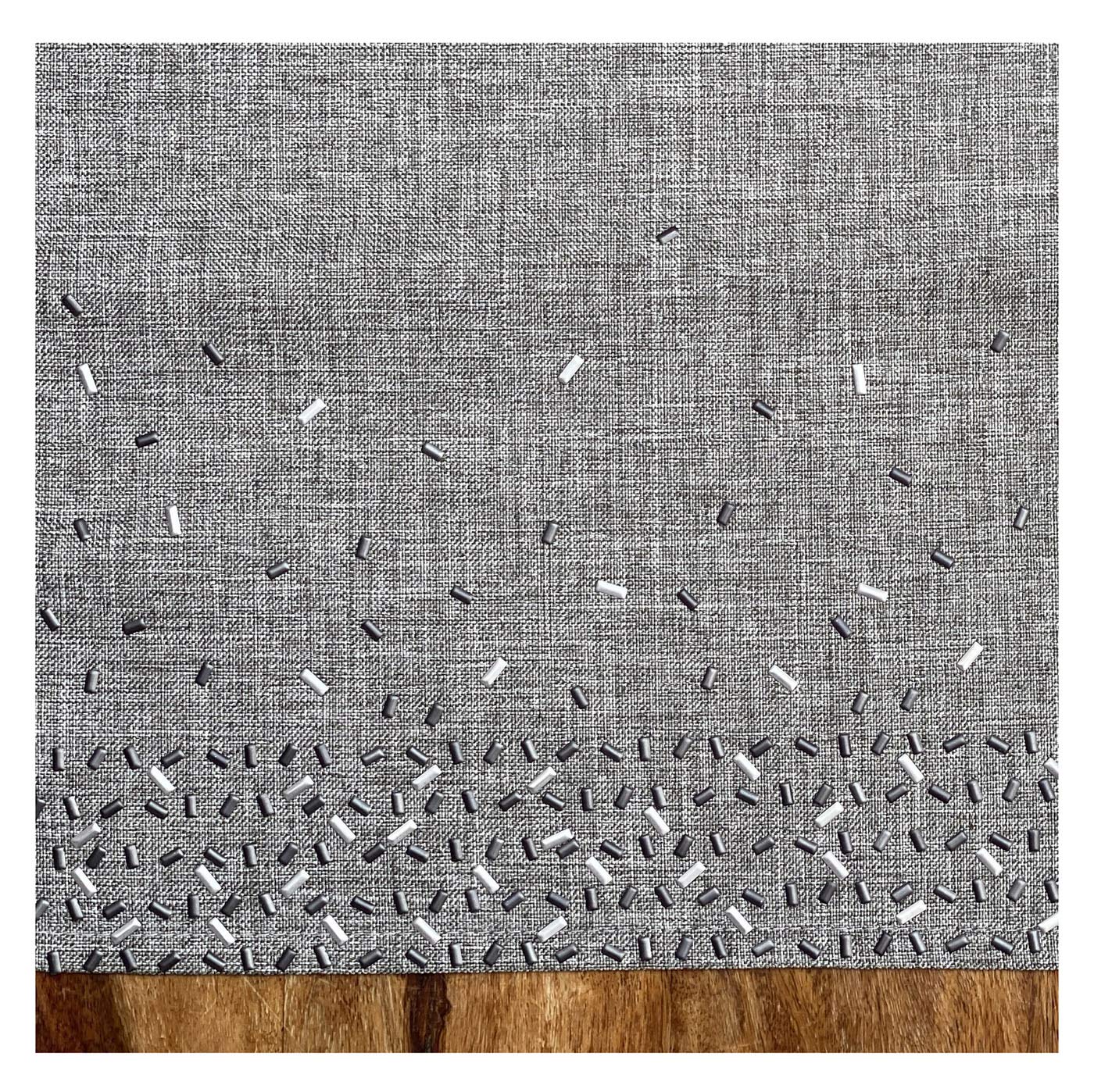 heimtexland Typ712 Tischdecke 85x85 Grau Nieten