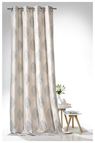 heimtexland Typ635 Ösenschal 245x140 gold blickdicht Jacquard