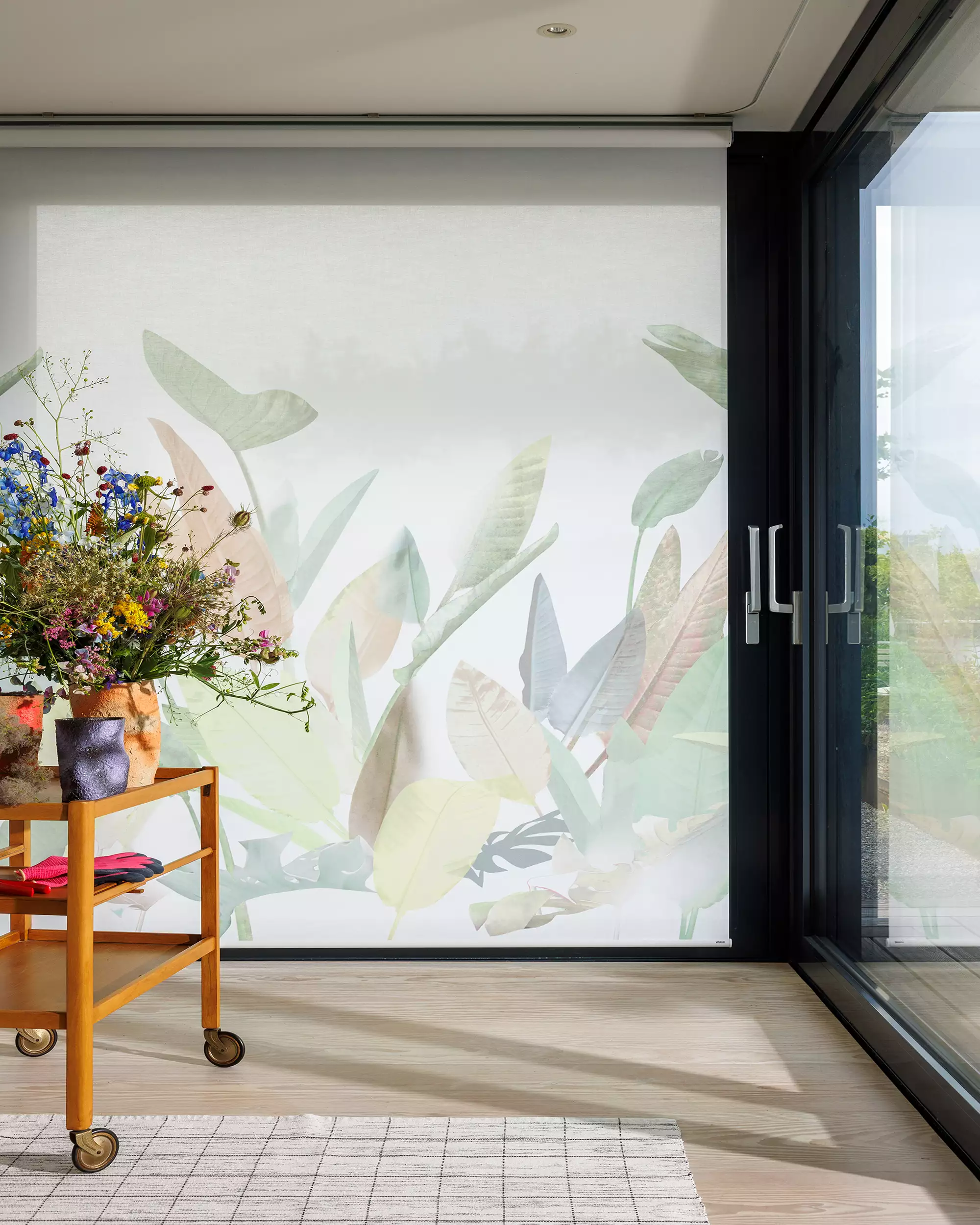 Création Baumann Fana R Rollostoff halbtransparent floral