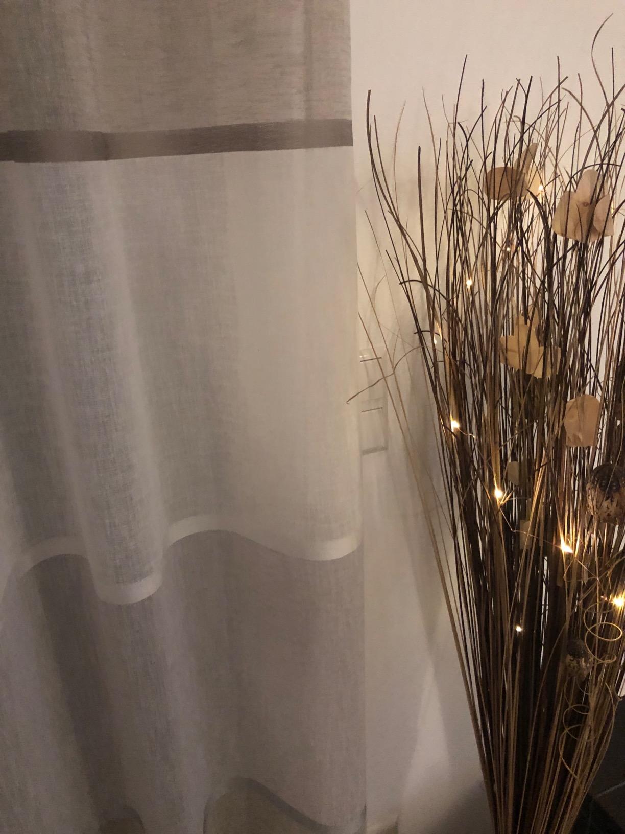 heimtexland Typ562 Ösenschal 245x140 cm sand halbtransparent